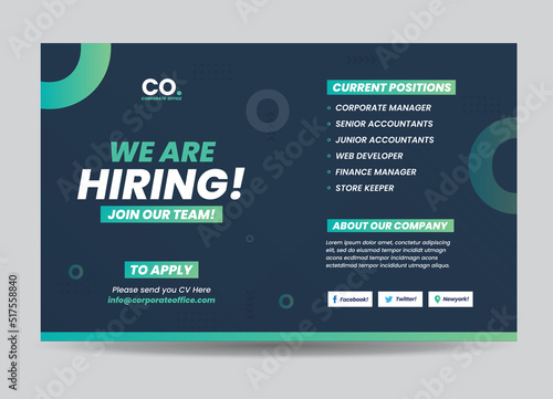 WE ARE HIRING | JOIN OUR TEAM | Hiring web advert design | JOB POSTING Advert