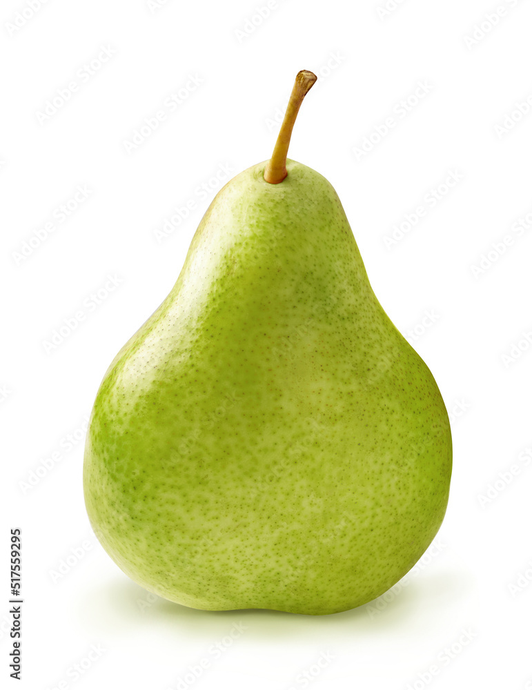 Green pear on white background. Fresh pear isolated. Green pear on white background. Fresh pear isolated.