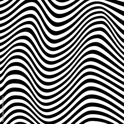  Hypnotic Wavy Pattern. Abstract psychedelic optical illusion background © Tatyana Olina