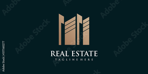 Real estate  building and construction logo vector design