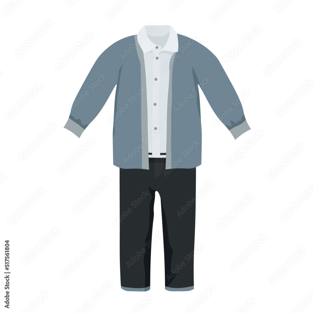 School uniform for boy on white background School uniform for boy on white background