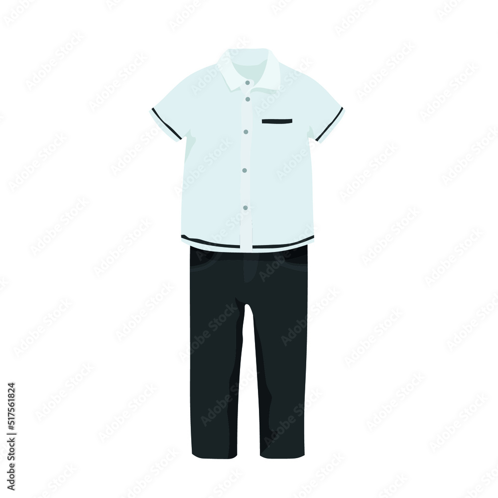 School uniform for boy on white background School uniform for boy on white background