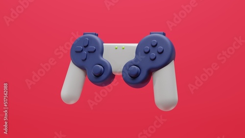 Video game controller. Joystick. Gamer equipment. 3d illustration