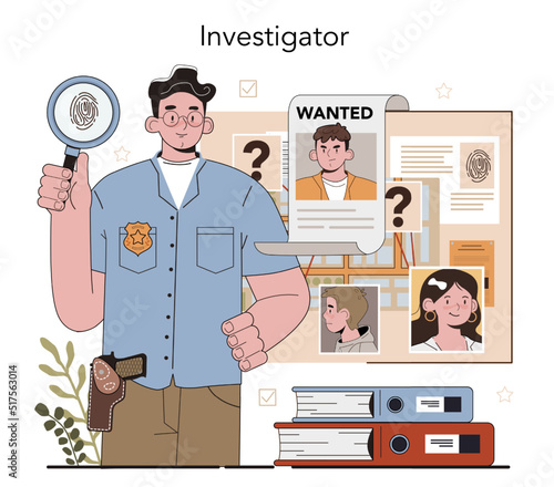 Prosecutor concept. Court attorney processing civil or criminal