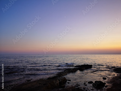 Croatia sunset over the sea 