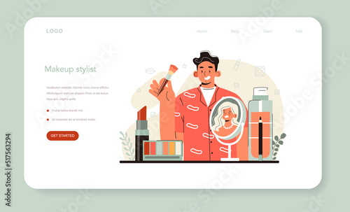 Fashion stylist web banner or landing page. Modern, creative job