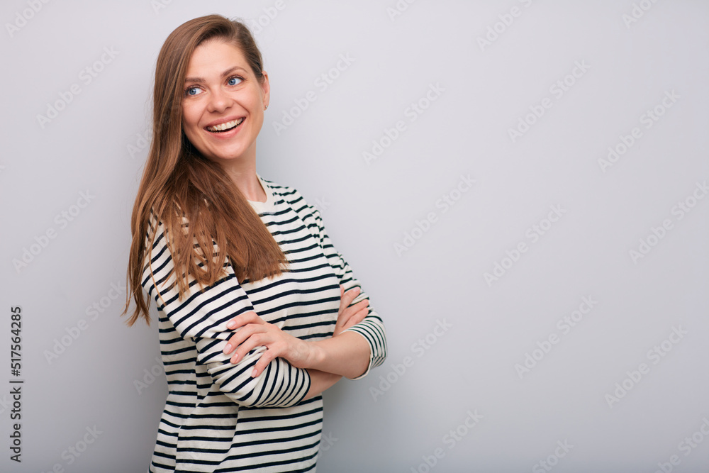 Smiling woman isolated portrait Smiling woman isolated portrait