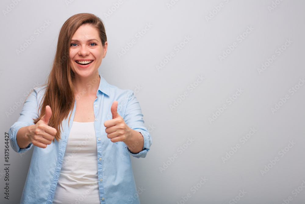 Smiling woman isolated portrait Smiling woman isolated portrait