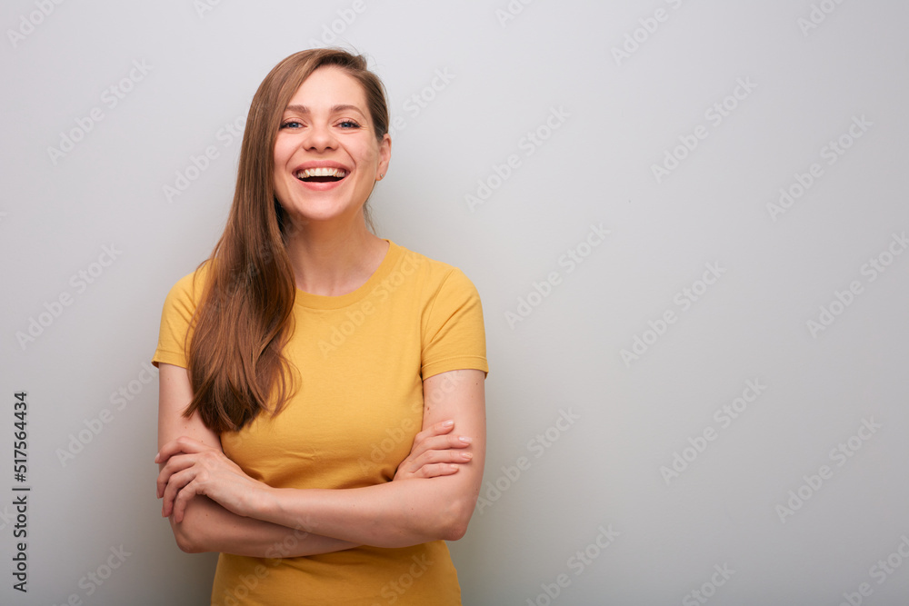 Obraz premium Smiling woman isolated portrait