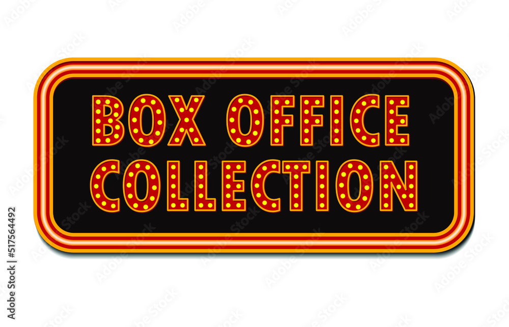 Vector illustration of Box office collection sign. Stock Vector Adobe