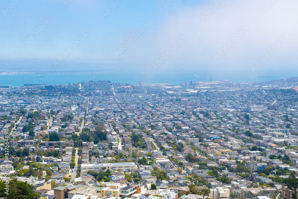 Fototapeta premium San Francisco downtown view from Twin Peaks