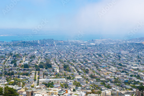 San Francisco downtown view from Twin Peaks
