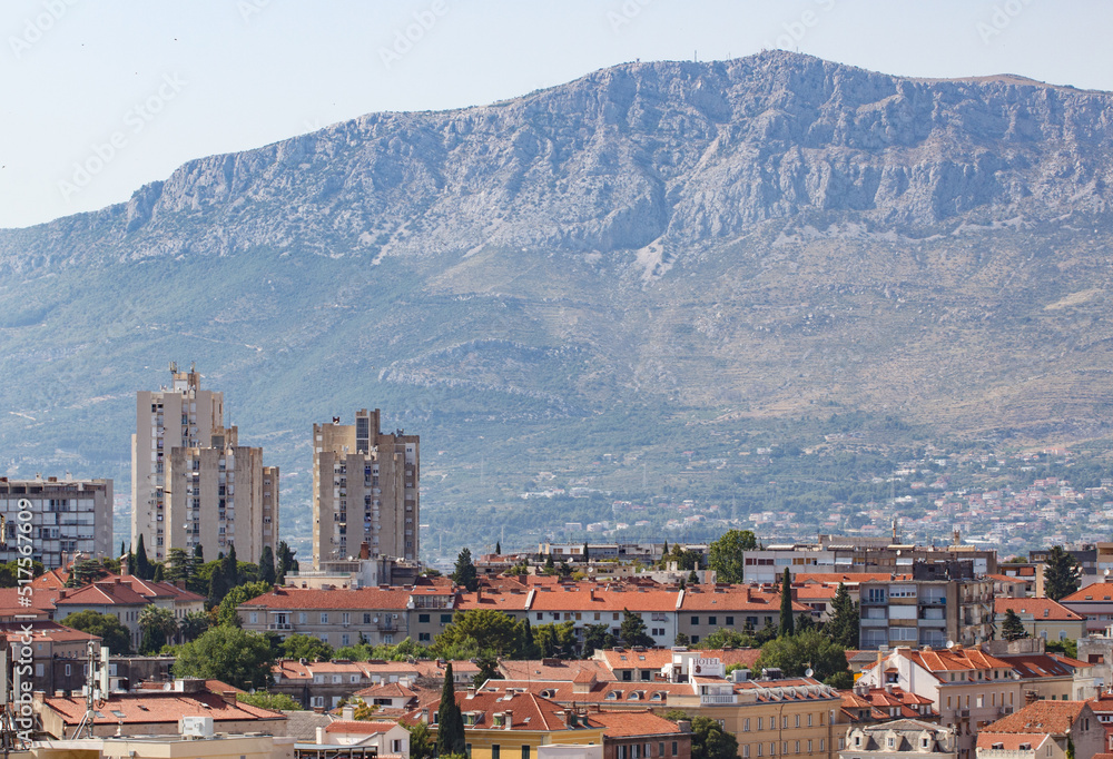 Naklejka premium Panorama of the city of Split - Dalmatia - Croatia