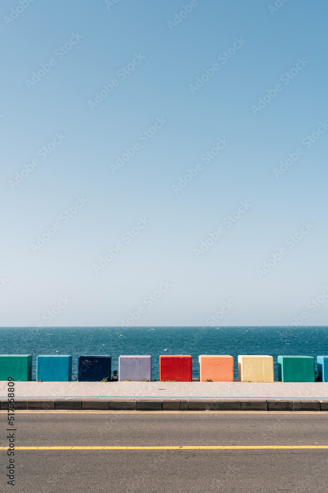 Dodu-dong Rainbow Coastal Road in Jeju Island, Korea