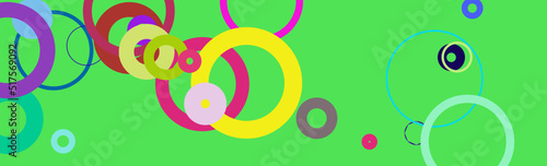 circles on a green background
