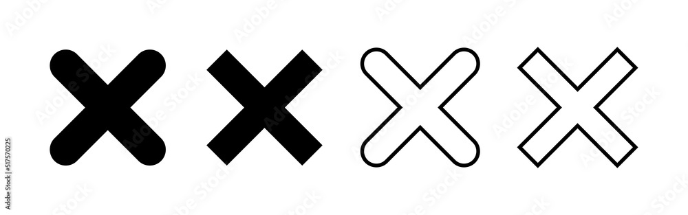 Obraz premium Close icon vector. Delete sign and symbol. cross sign