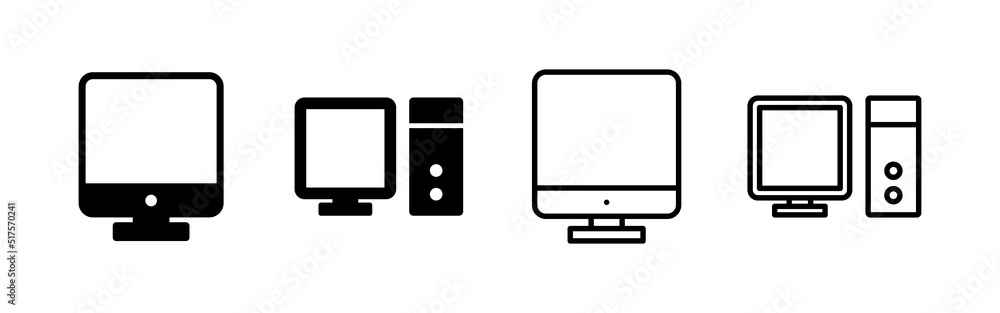 Computer icon vector. computer monitor sign and symbol Computer icon vector. computer monitor sign and symbol