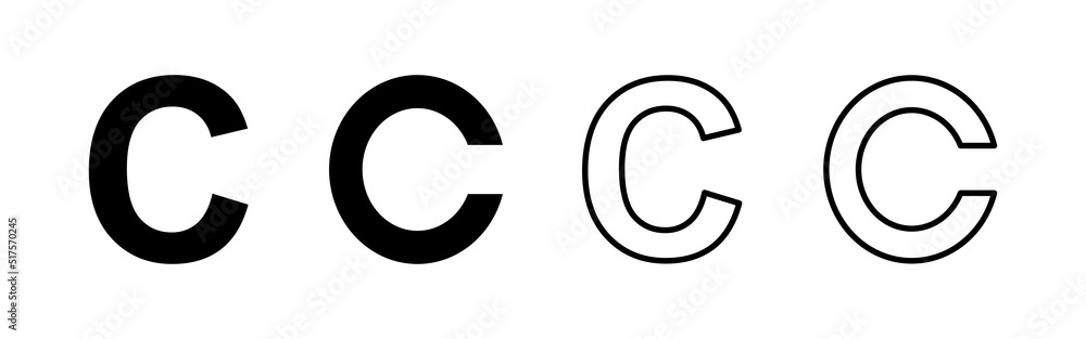 Copyright icon vector. copyright sign and symbol Copyright icon vector. copyright sign and symbol