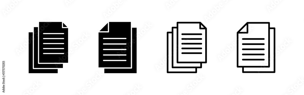 Document icon vector. Paper sign and symbol. File Icon Document icon vector. Paper sign and symbol. File Icon