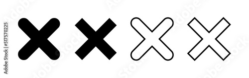 Close icon vector. Delete sign and symbol. cross sign