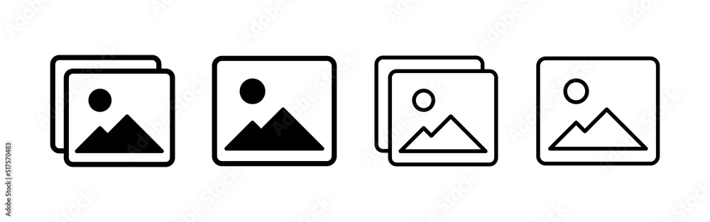 Picture icon vector. photo gallery sign and symbol. image icon Picture icon vector. photo gallery sign and symbol. image icon