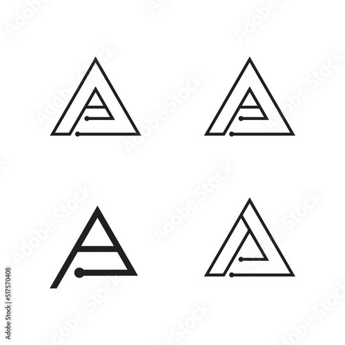 A Letter Logo Template  design font A
