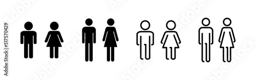 Man and woman icon vector. male and female sign and symbol. Girls and boys