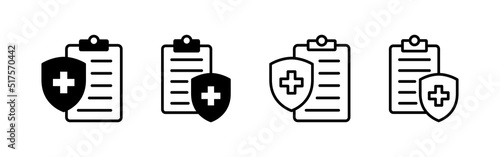 Medical insurance icon vector. health insurance sign and symbol