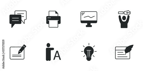 Graphic design icons set . Graphic design pack symbol vector elements for infographic web