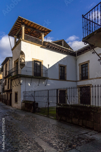 Torquemada palace in Water street in the old town of Villafranca in the way of Santiago trekking. Spain. photo