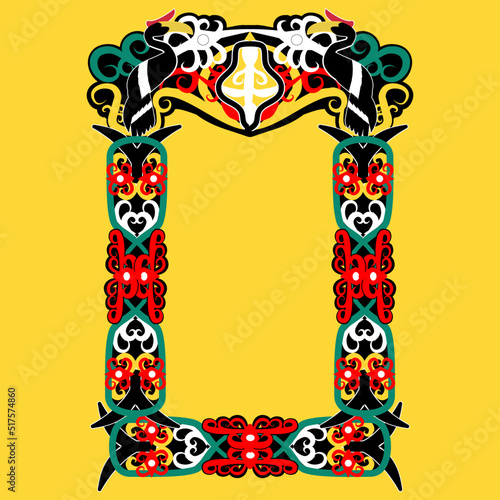 traditional Dayak tribe frame from central kalimantan indonesia