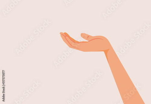 Hand Making a Presentation Holding Gesture Mock-Up Design. Person showing and recommending a product
