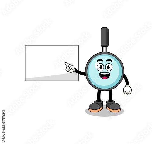 magnifying glass illustration doing a presentation