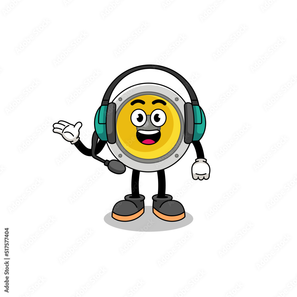 Mascot Illustration of speaker as a customer services