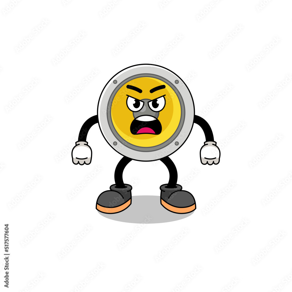 speaker cartoon illustration with angry expression