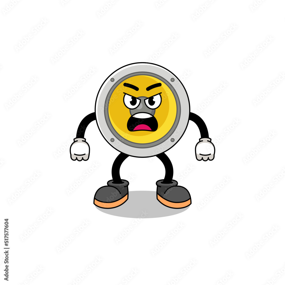 speaker cartoon illustration with angry expression speaker cartoon illustration with angry expression