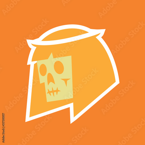 skull head cleopatra symbol icon logo