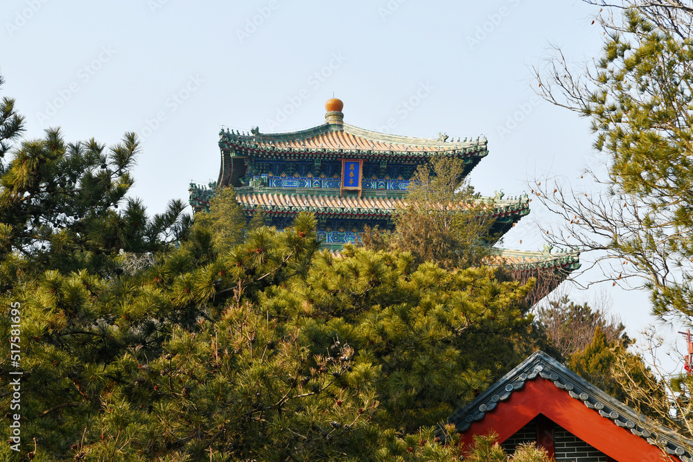 Ancient pavilion on Jingshan Mountain in Beijing, China Ancient pavilion on Jingshan Mountain in Beijing, China