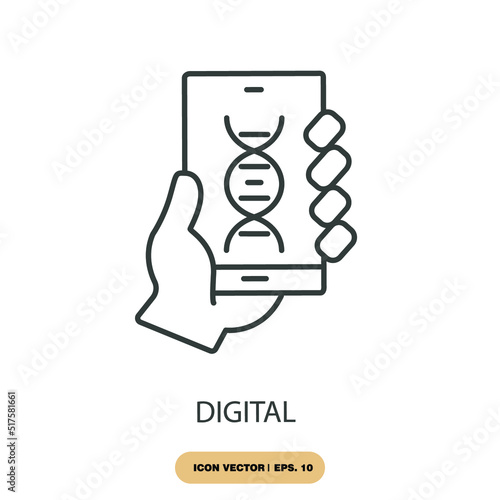 digital icons  symbol vector elements for infographic web