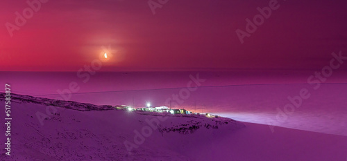 Scott Base, Antarctica, July 7th, 2022: Tonga volcano “afterglow” causes dazzling skies in Antarctica