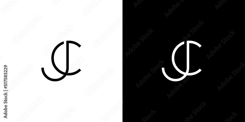 Simple and modern letter JC initials logo design 2 Simple and modern letter JC initials logo design 2