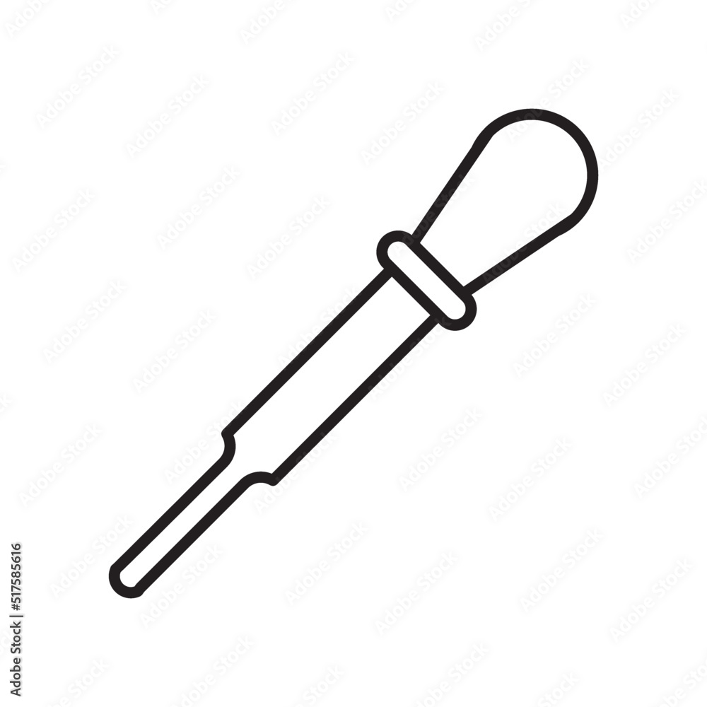 measuring pipette line icon measuring pipette line icon