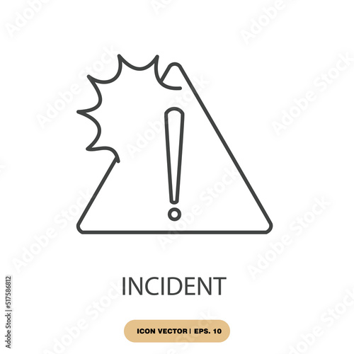 incident icons  symbol vector elements for infographic web
