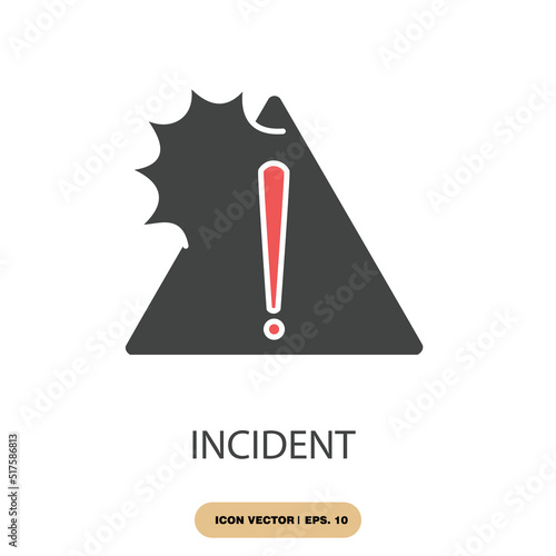 incident icons  symbol vector elements for infographic web
