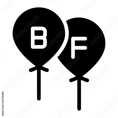 balloons glyph icon