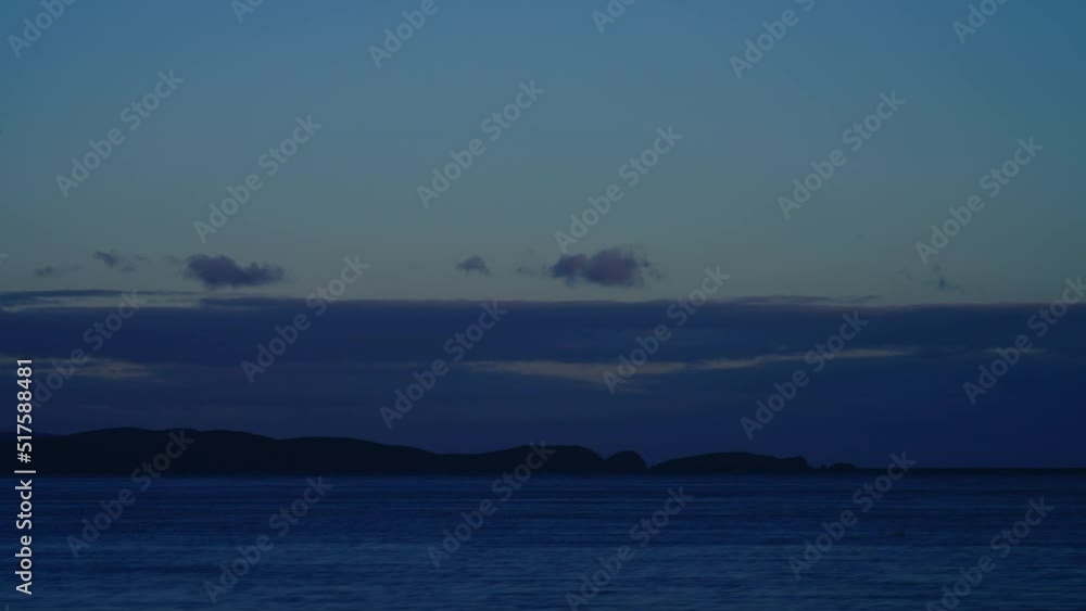 time lapse of bruny island over the ocean seascape time lapse of bruny island over the ocean seascape