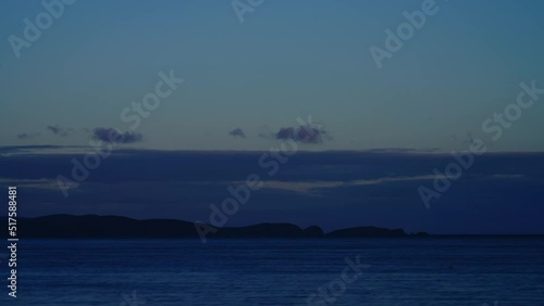 time lapse of bruny island over the ocean seascape photo