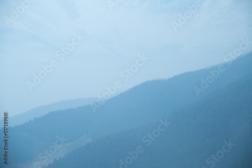 fog over the mountains