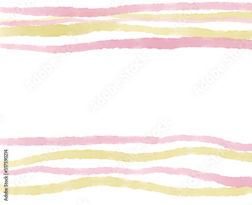 Transparent watercolor brush banner header footer pastel element illustration