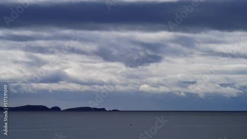 time lapse of bruny island over the ocean seascape photo